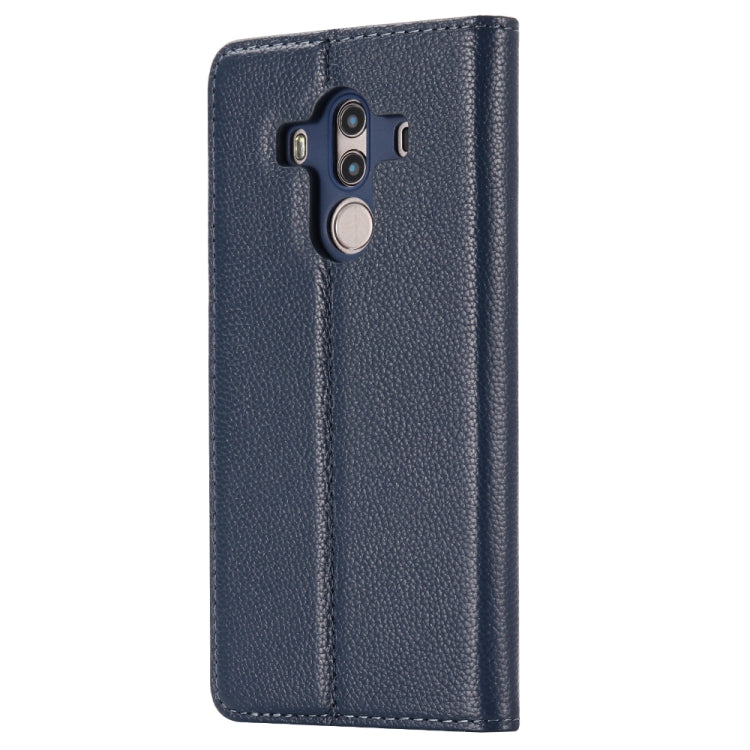 For Huawei Mate 10 Pro GEBEI Top-grain Leather Horizontal Flip Protective Case with Holder & Card Slots
