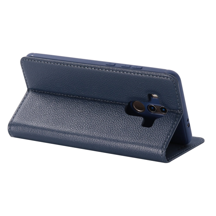 For Huawei Mate 10 Pro GEBEI Top-grain Leather Horizontal Flip Protective Case with Holder & Card Slots