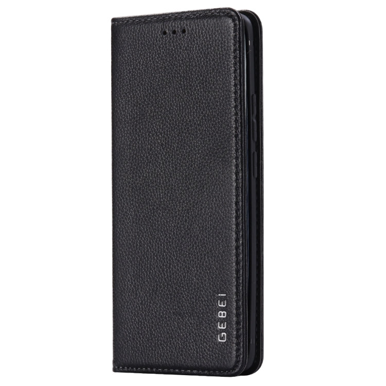 For Huawei Mate 20 GEBEI Top-grain Leather Horizontal Flip Protective Case with Holder & Card Slots