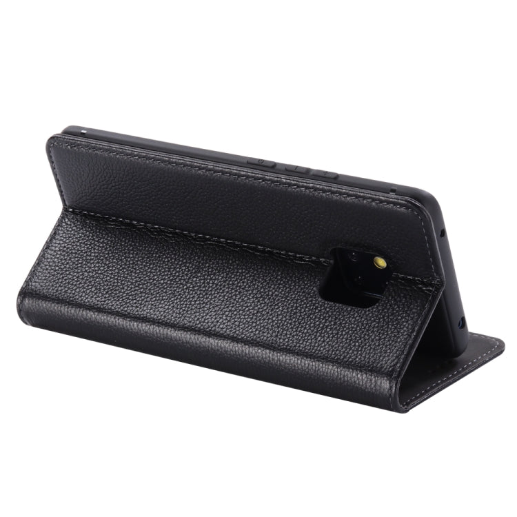 For Huawei Mate 20 GEBEI Top-grain Leather Horizontal Flip Protective Case with Holder & Card Slots