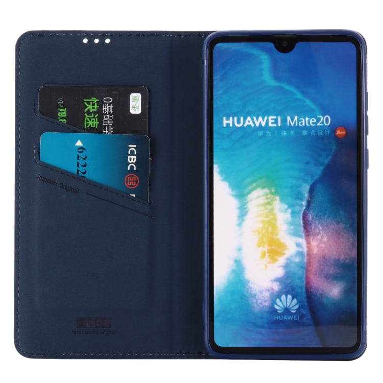 For Huawei Mate 20 GEBEI Top-grain Leather Horizontal Flip Protective Case with Holder & Card Slots