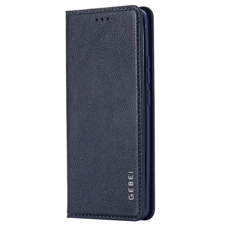 For Huawei Mate 20 Pro GEBEI Top-grain Leather Horizontal Flip Protective Case with Holder & Card Slots
