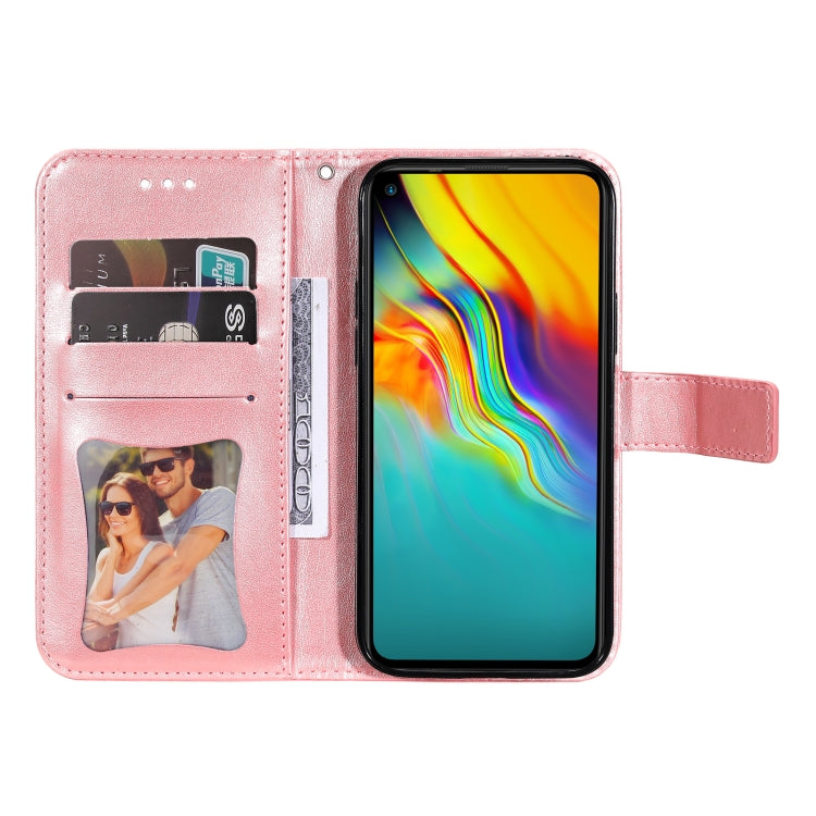 7-petal Flowers Embossing Pattern Horizontal Flip PU Leather Case with Holder & Card Slots & Wallet & Photo Frame For Infinix Hot 9 / Note 7 Lite / X655C