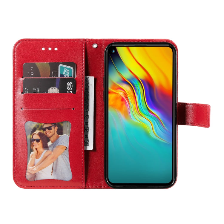 7-petal Flowers Embossing Pattern Horizontal Flip PU Leather Case with Holder & Card Slots & Wallet & Photo Frame For Infinix Hot 9 / Note 7 Lite / X655C
