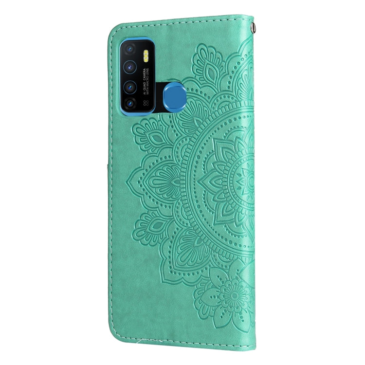 7-petal Flowers Embossing Pattern Horizontal Flip PU Leather Case with Holder & Card Slots & Wallet & Photo Frame For Infinix Hot 9 / Note 7 Lite / X655C