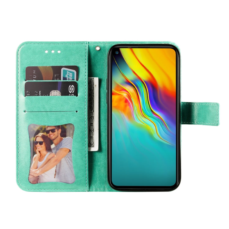 7-petal Flowers Embossing Pattern Horizontal Flip PU Leather Case with Holder & Card Slots & Wallet & Photo Frame For Infinix Hot 9 / Note 7 Lite / X655C