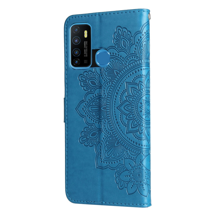 7-petal Flowers Embossing Pattern Horizontal Flip PU Leather Case with Holder & Card Slots & Wallet & Photo Frame For Infinix Hot 9 / Note 7 Lite / X655C