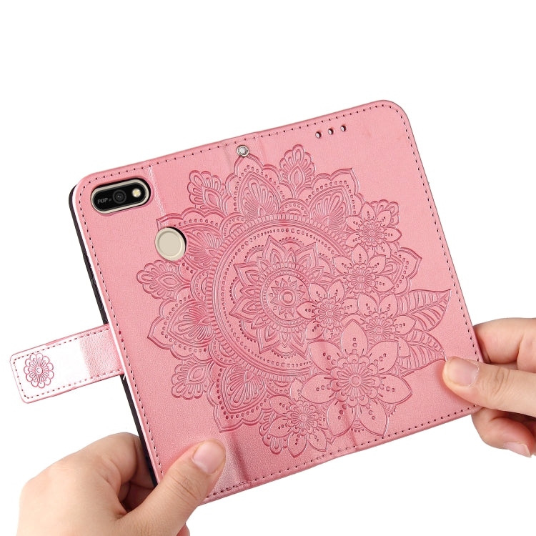 7-petal Flowers Embossing Pattern Horizontal Flip PU Leather Case with Holder & Card Slots & Wallet & Photo Frame For Tecno Pop 2 F / Pop 2 Power