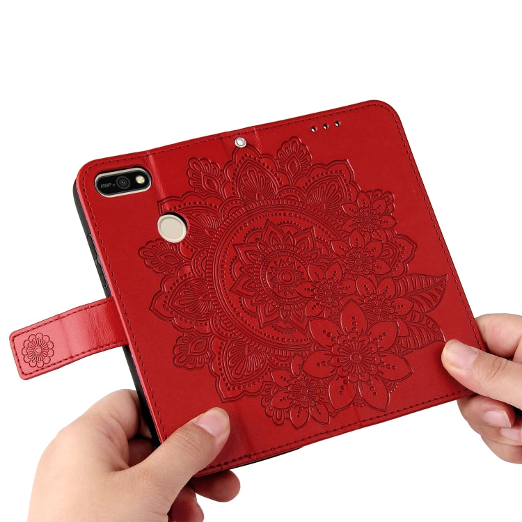 7-petal Flowers Embossing Pattern Horizontal Flip PU Leather Case with Holder & Card Slots & Wallet & Photo Frame For Tecno Pop 2 F / Pop 2 Power