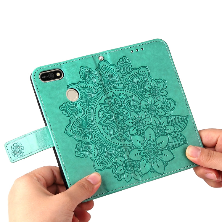 7-petal Flowers Embossing Pattern Horizontal Flip PU Leather Case with Holder & Card Slots & Wallet & Photo Frame For Tecno Pop 2 F / Pop 2 Power