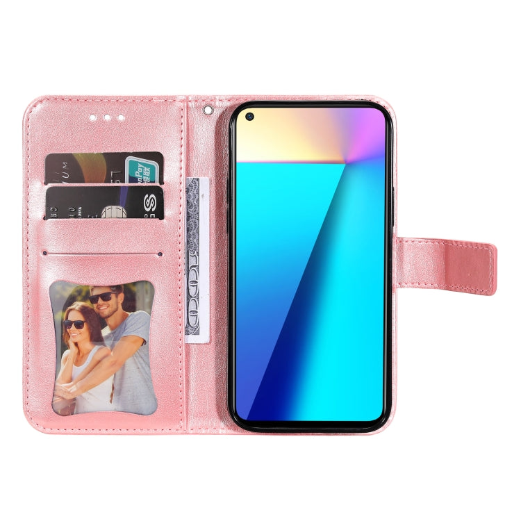 7-petal Flowers Embossing Pattern Horizontal Flip PU Leather Case with Holder & Card Slots & Wallet & Photo Frame For Infinix Note 7 / X690