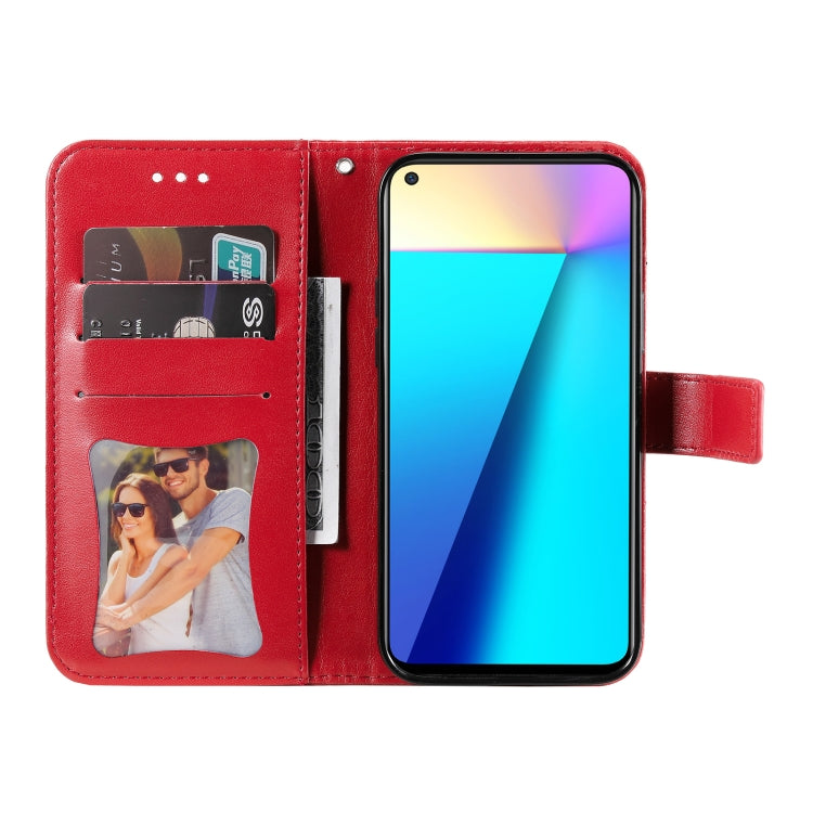 7-petal Flowers Embossing Pattern Horizontal Flip PU Leather Case with Holder & Card Slots & Wallet & Photo Frame For Infinix Note 7 / X690