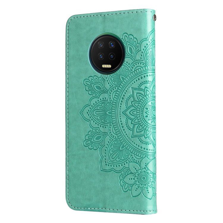 7-petal Flowers Embossing Pattern Horizontal Flip PU Leather Case with Holder & Card Slots & Wallet & Photo Frame For Infinix Note 7 / X690