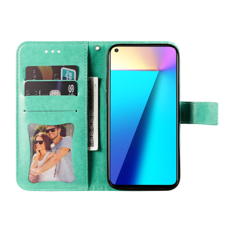 7-petal Flowers Embossing Pattern Horizontal Flip PU Leather Case with Holder & Card Slots & Wallet & Photo Frame For Infinix Note 7 / X690
