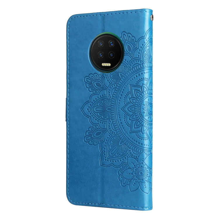 7-petal Flowers Embossing Pattern Horizontal Flip PU Leather Case with Holder & Card Slots & Wallet & Photo Frame For Infinix Note 7 / X690