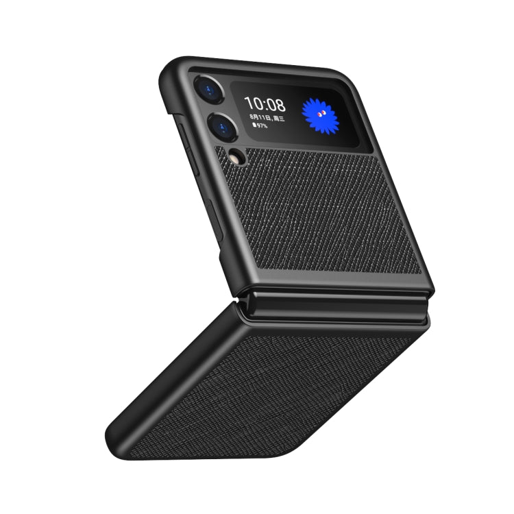 For Samsung Galaxy Z Flip3 5G Cross Texture All Inclusive Shockproof Protective Case