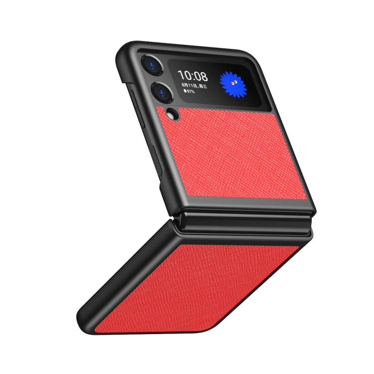 For Samsung Galaxy Z Flip3 5G Cross Texture All Inclusive Shockproof Protective Case