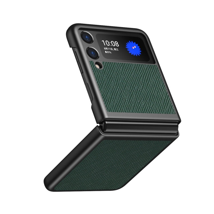 For Samsung Galaxy Z Flip3 5G Cross Texture All Inclusive Shockproof Protective Case