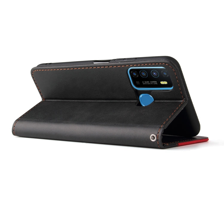 Business Stitching-Color Horizontal Flip PU Leather Case with Holder & Card Slots & Photo Frame For Infinix Hot 9 / Note 7 Lite / X655C / Tecno Camon 15