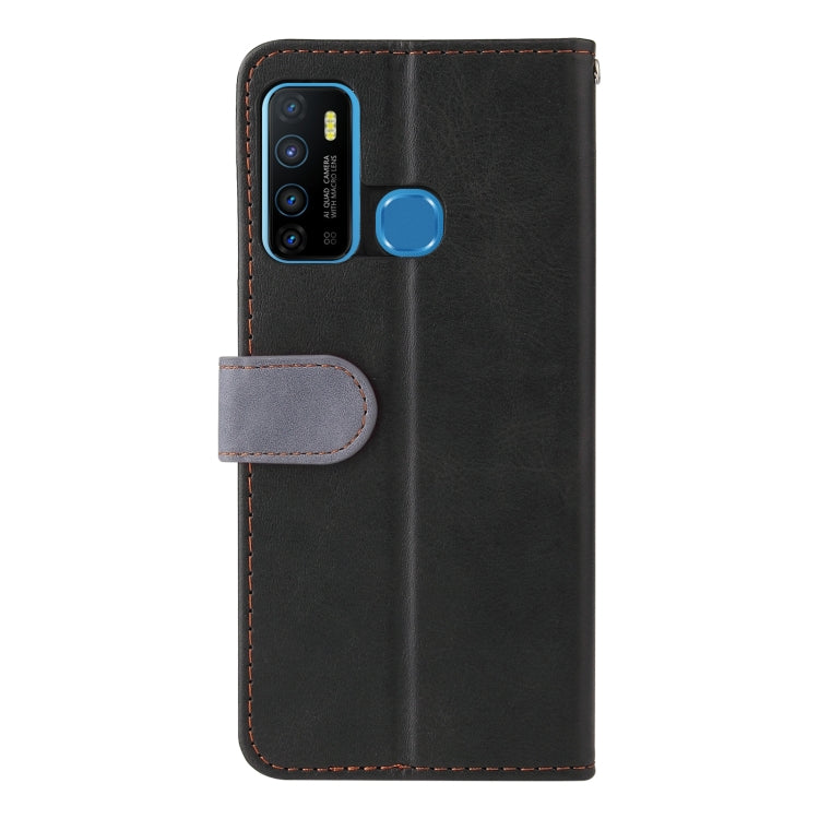 Business Stitching-Color Horizontal Flip PU Leather Case with Holder & Card Slots & Photo Frame For Infinix Hot 9 / Note 7 Lite / X655C / Tecno Camon 15