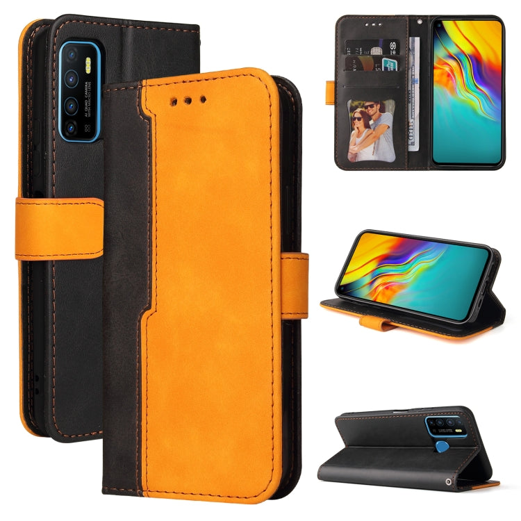 Business Stitching-Color Horizontal Flip PU Leather Case with Holder & Card Slots & Photo Frame For Infinix Hot 9 / Note 7 Lite / X655C / Tecno Camon 15