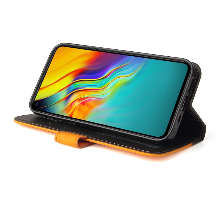 Business Stitching-Color Horizontal Flip PU Leather Case with Holder & Card Slots & Photo Frame For Infinix Hot 9 / Note 7 Lite / X655C / Tecno Camon 15