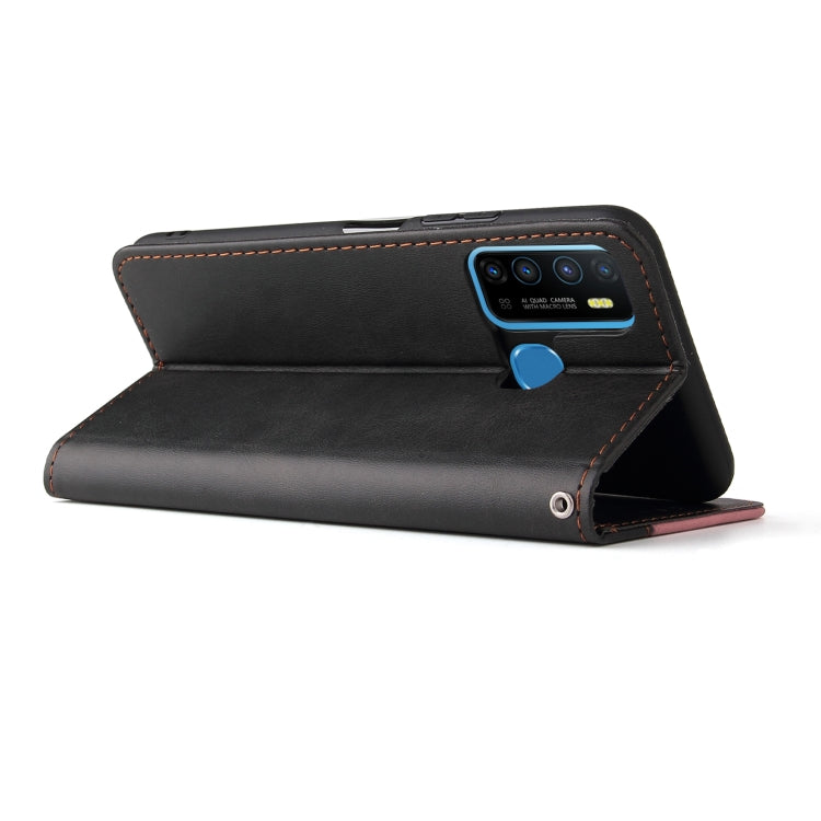 Business Stitching-Color Horizontal Flip PU Leather Case with Holder & Card Slots & Photo Frame For Infinix Hot 9 / Note 7 Lite / X655C / Tecno Camon 15