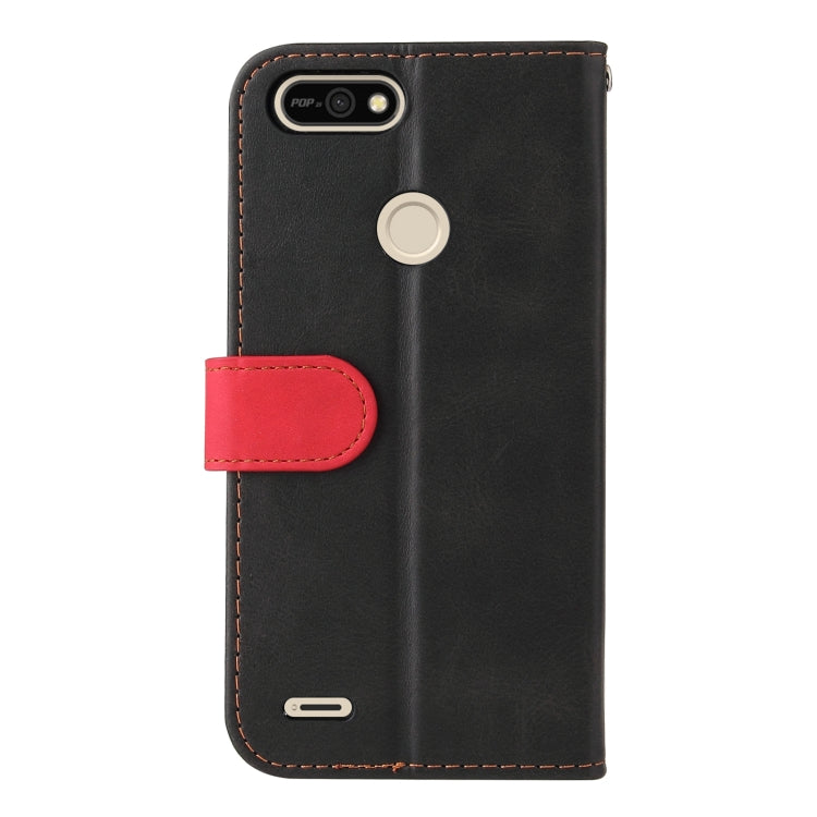 Business Stitching-Color Horizontal Flip PU Leather Case with Holder & Card Slots & Photo Frame For Tecno Pop 2 F / Pop 2 Power / Itel P13 B1F