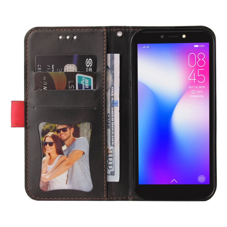 Business Stitching-Color Horizontal Flip PU Leather Case with Holder & Card Slots & Photo Frame For Tecno Pop 2 F / Pop 2 Power / Itel P13 B1F