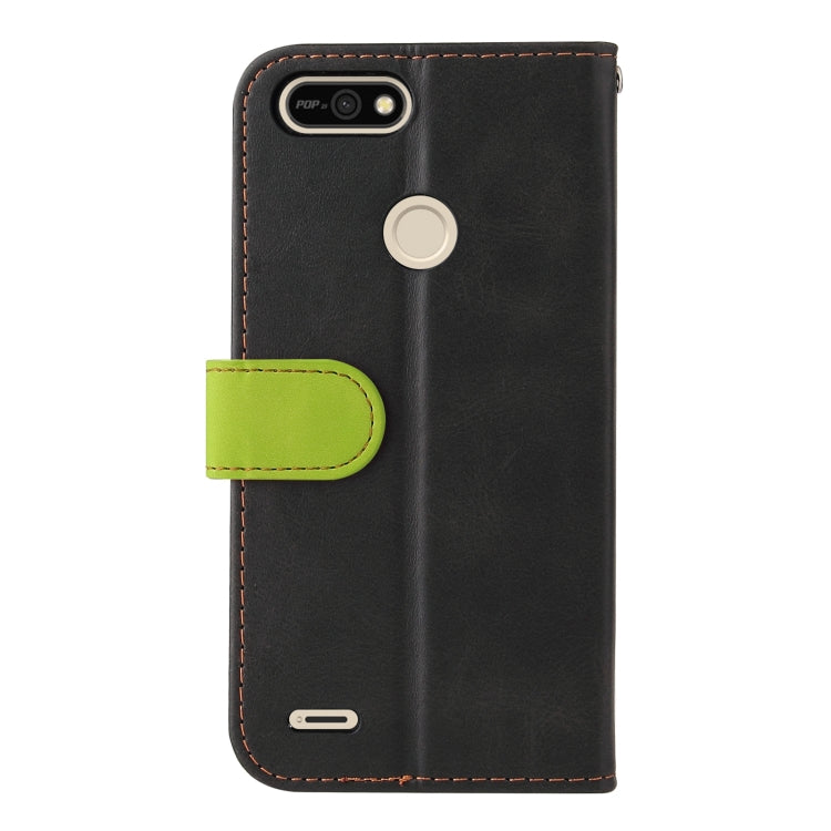 Business Stitching-Color Horizontal Flip PU Leather Case with Holder & Card Slots & Photo Frame For Tecno Pop 2 F / Pop 2 Power / Itel P13 B1F