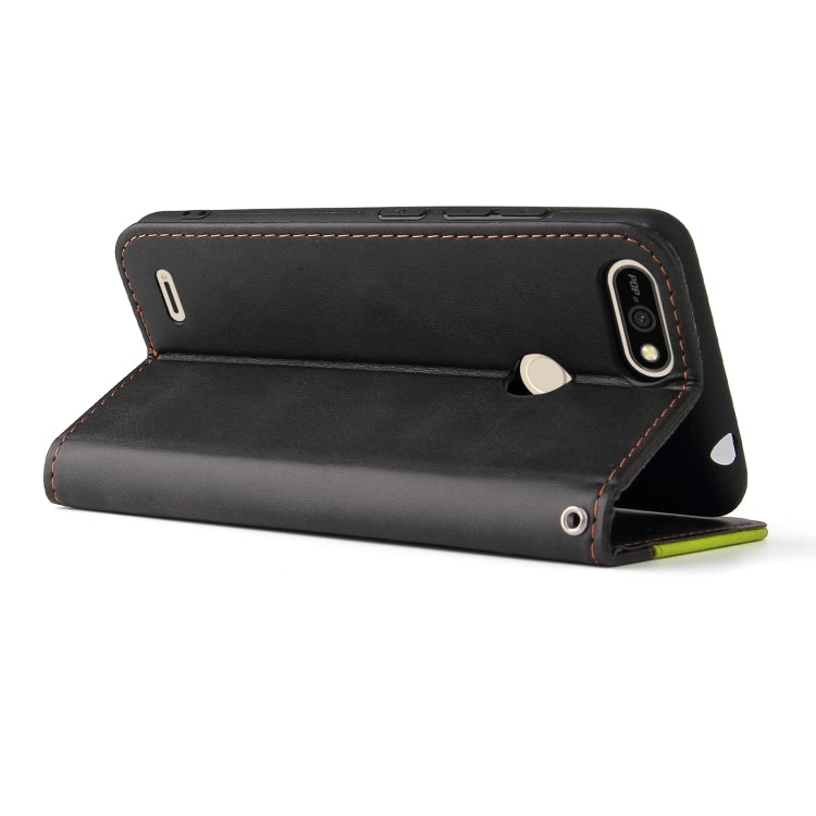 Business Stitching-Color Horizontal Flip PU Leather Case with Holder & Card Slots & Photo Frame For Tecno Pop 2 F / Pop 2 Power / Itel P13 B1F