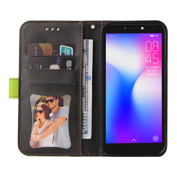 Business Stitching-Color Horizontal Flip PU Leather Case with Holder & Card Slots & Photo Frame For Tecno Pop 2 F / Pop 2 Power / Itel P13 B1F