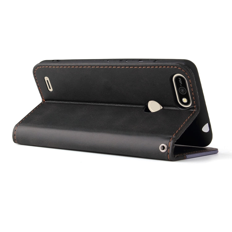 Business Stitching-Color Horizontal Flip PU Leather Case with Holder & Card Slots & Photo Frame For Tecno Pop 2 F / Pop 2 Power / Itel P13 B1F