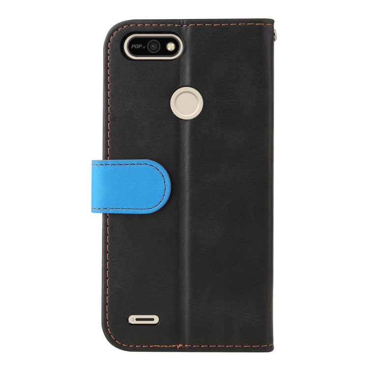 Business Stitching-Color Horizontal Flip PU Leather Case with Holder & Card Slots & Photo Frame For Tecno Pop 2 F / Pop 2 Power / Itel P13 B1F