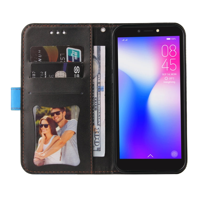 Business Stitching-Color Horizontal Flip PU Leather Case with Holder & Card Slots & Photo Frame For Tecno Pop 2 F / Pop 2 Power / Itel P13 B1F