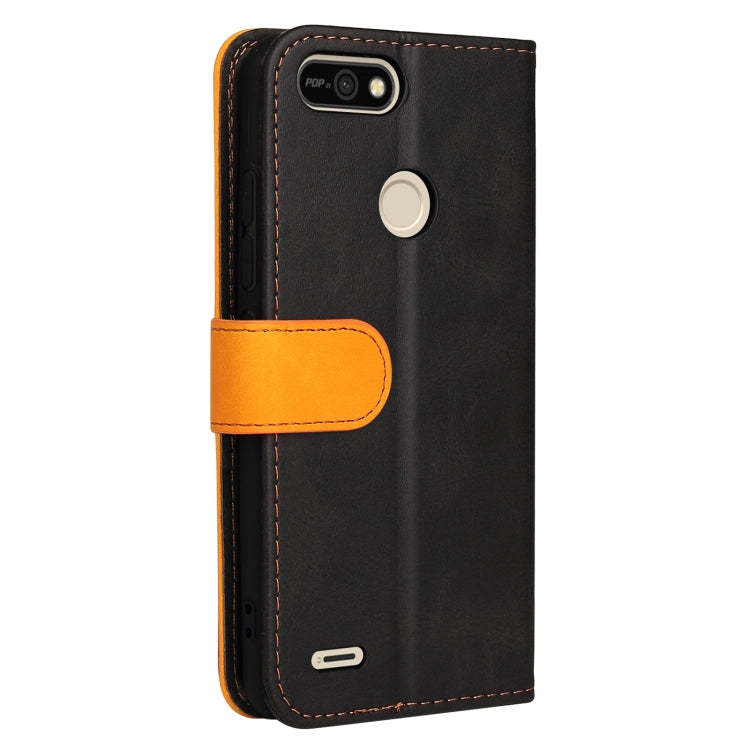 Business Stitching-Color Horizontal Flip PU Leather Case with Holder & Card Slots & Photo Frame For Tecno Pop 2 F / Pop 2 Power / Itel P13 B1F