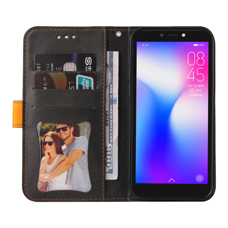 Business Stitching-Color Horizontal Flip PU Leather Case with Holder & Card Slots & Photo Frame For Tecno Pop 2 F / Pop 2 Power / Itel P13 B1F