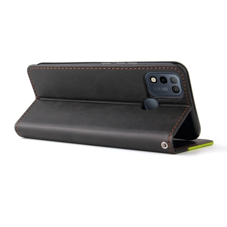Business Stitching-Color Horizontal Flip PU Leather Case with Holder & Card Slots & Photo Frame For Infinix Smart 5 / Hot 10 Lite / X657
