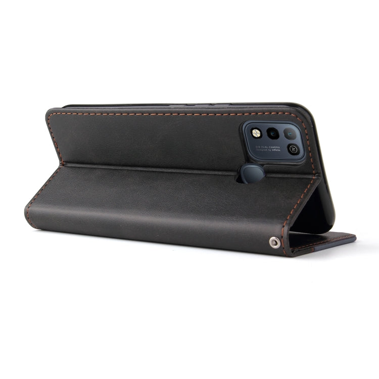 Business Stitching-Color Horizontal Flip PU Leather Case with Holder & Card Slots & Photo Frame For Infinix Smart 5 / Hot 10 Lite / X657