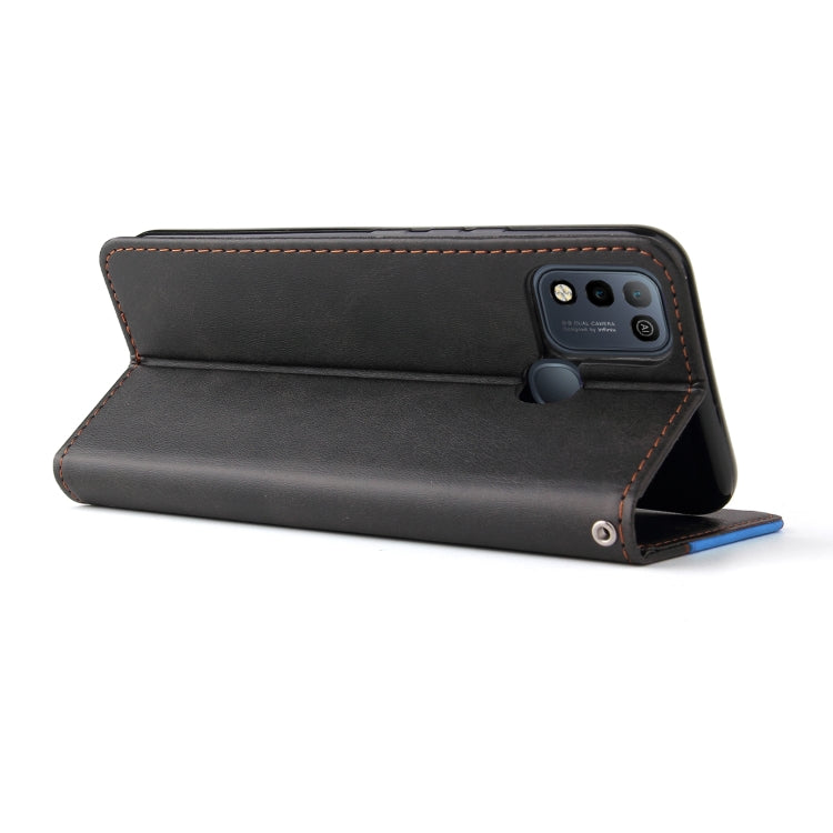 Business Stitching-Color Horizontal Flip PU Leather Case with Holder & Card Slots & Photo Frame For Infinix Smart 5 / Hot 10 Lite / X657