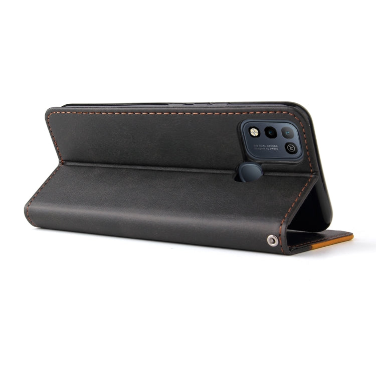 Business Stitching-Color Horizontal Flip PU Leather Case with Holder & Card Slots & Photo Frame For Infinix Smart 5 / Hot 10 Lite / X657