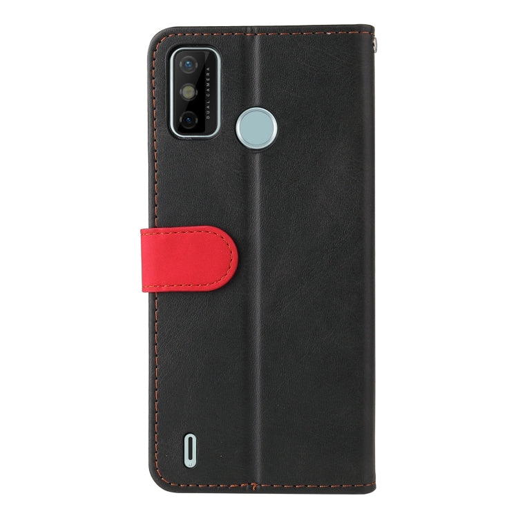 Business Stitching-Color Horizontal Flip PU Leather Case with Holder & Card Slots & Photo Frame For Tecno Spark 6 Go