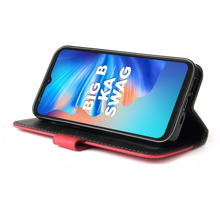 Business Stitching-Color Horizontal Flip PU Leather Case with Holder & Card Slots & Photo Frame For Tecno Spark 6 Go