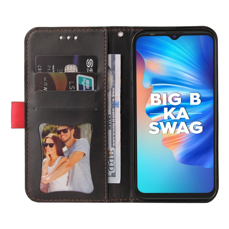 Business Stitching-Color Horizontal Flip PU Leather Case with Holder & Card Slots & Photo Frame For Tecno Spark 6 Go