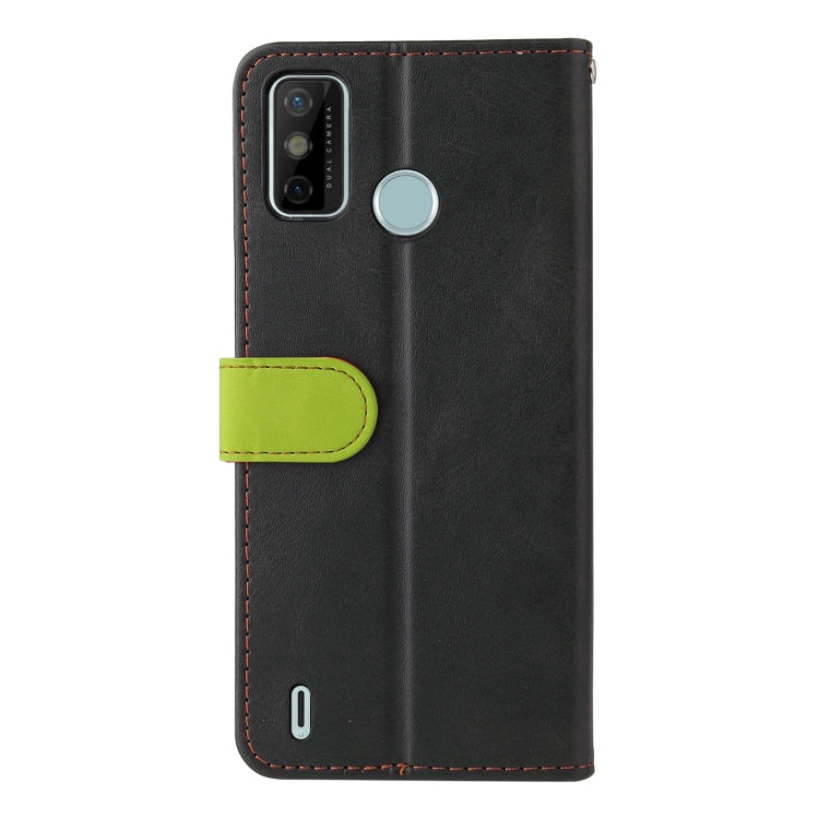 Business Stitching-Color Horizontal Flip PU Leather Case with Holder & Card Slots & Photo Frame For Tecno Spark 6 Go