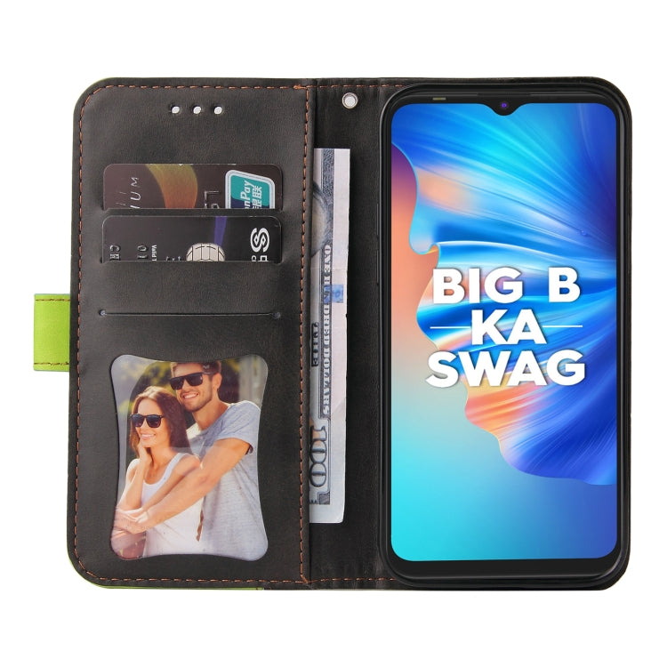 Business Stitching-Color Horizontal Flip PU Leather Case with Holder & Card Slots & Photo Frame For Tecno Spark 6 Go