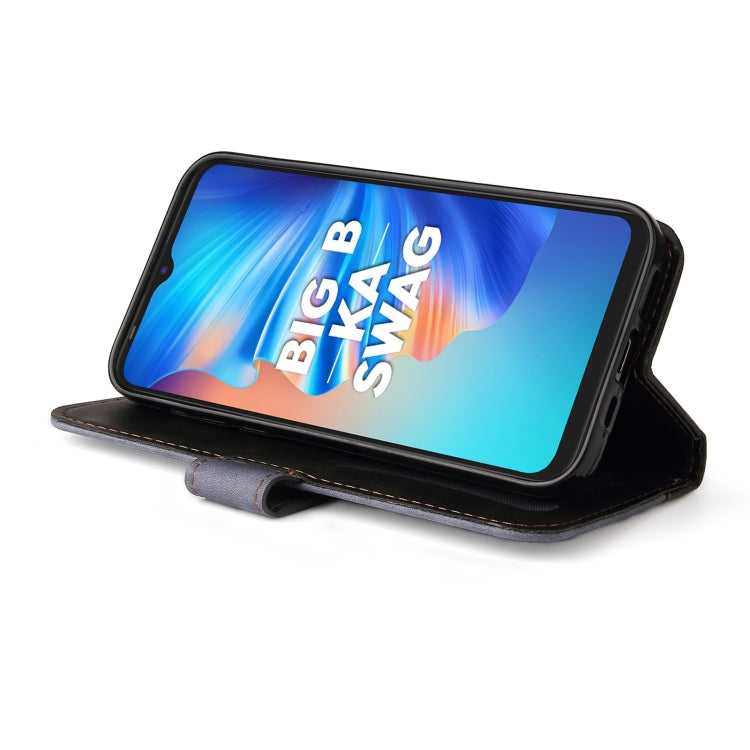 Business Stitching-Color Horizontal Flip PU Leather Case with Holder & Card Slots & Photo Frame For Tecno Spark 6 Go
