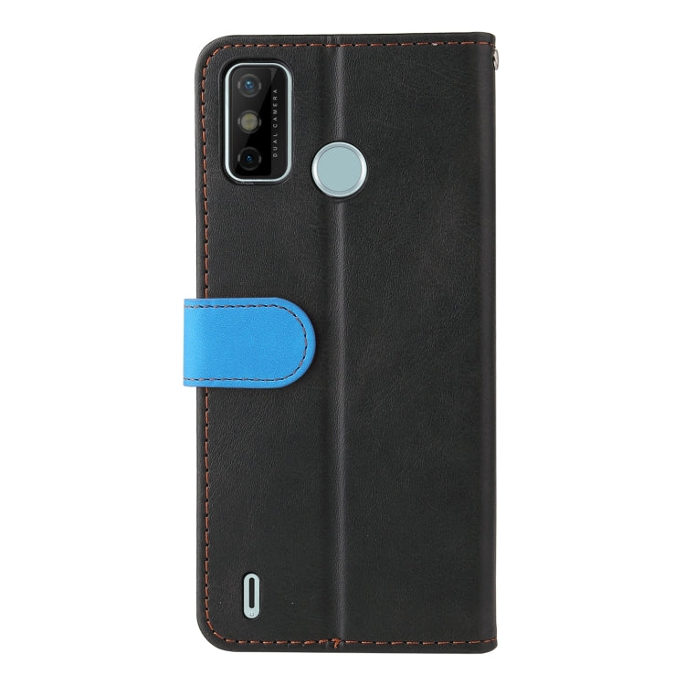 Business Stitching-Color Horizontal Flip PU Leather Case with Holder & Card Slots & Photo Frame For Tecno Spark 6 Go