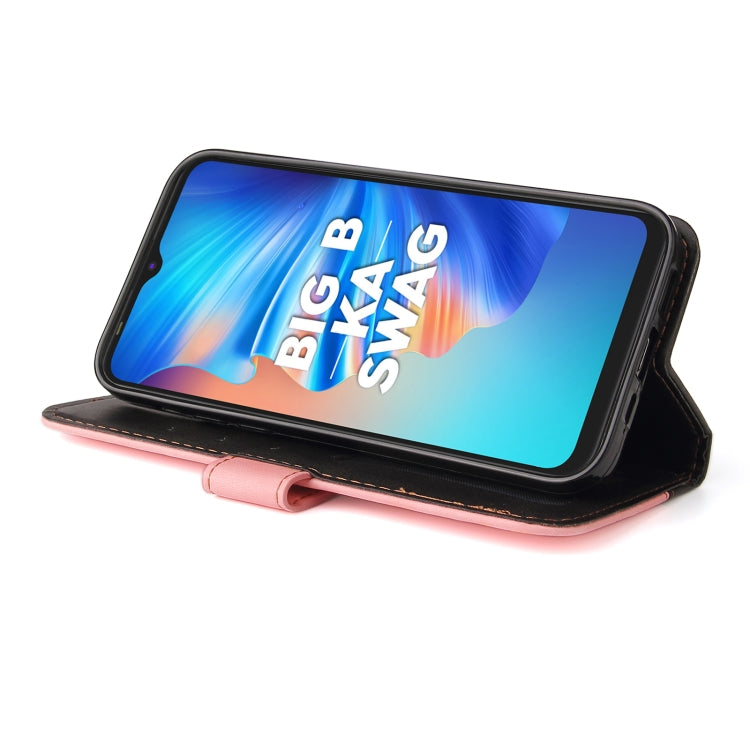 Business Stitching-Color Horizontal Flip PU Leather Case with Holder & Card Slots & Photo Frame For Tecno Spark 6 Go