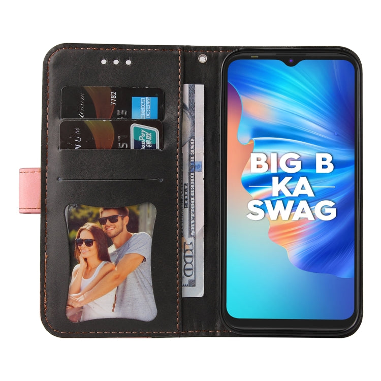 Business Stitching-Color Horizontal Flip PU Leather Case with Holder & Card Slots & Photo Frame For Tecno Spark 6 Go